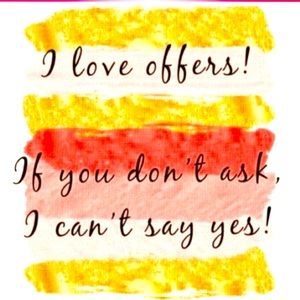 I love offers! 🤍🤍🤍